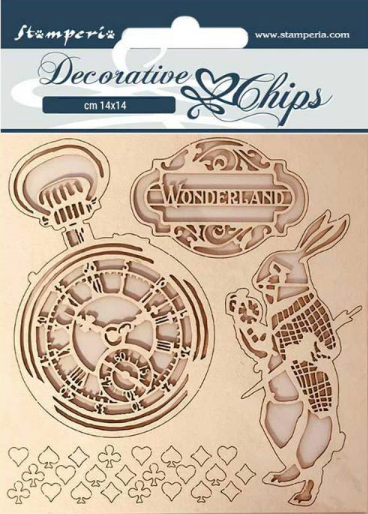 Stamperia Decorative Chips  - Alice In Wonderland